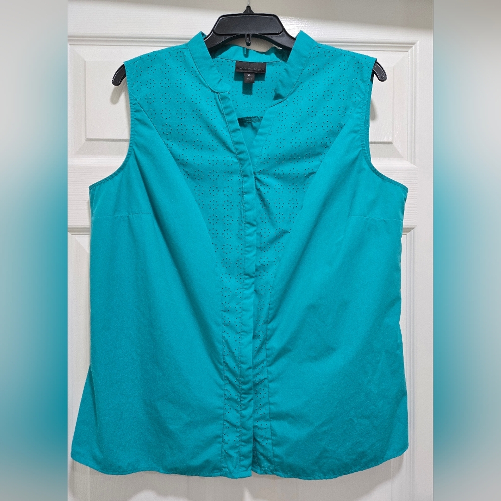 Worthington Sleeveless Blouse, Top, Shirt~ Vacation, Summer, Cruise~ X-Large XL